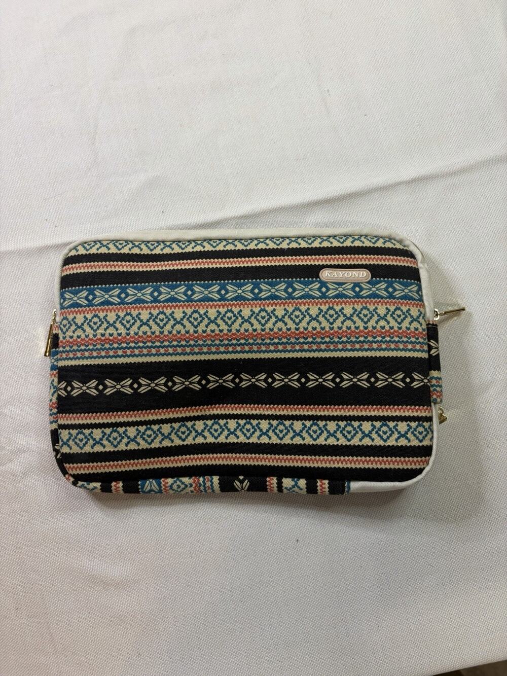 Kayond Laptop Sleeve Unisex 14 In Boho Aztec Canvas Padded Double Zipper Case
